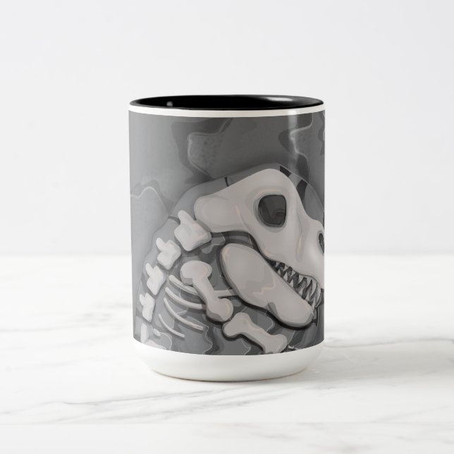 Caneca De Café Em Dois Tons Dinossauro Fóssil (Centro)