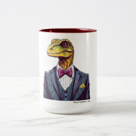 Caneca De Café Em Dois Tons Diresaurus rex