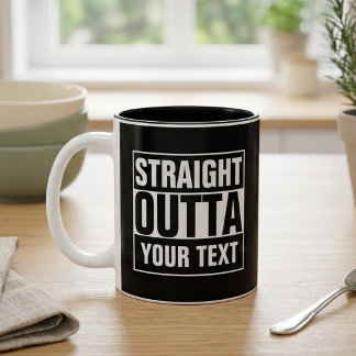 Caneca De Café Em Dois Tons DIRETO DE - adicione seu texto aqui/criar próprio