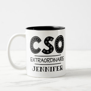 Caneca De Café Em Dois Tons Diretor Científico Extraordinário da CSO