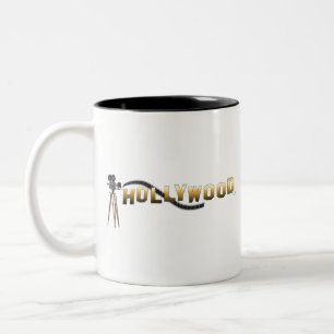 Caneca De Café Em Dois Tons Diretor de Cinema Hollywood Câmera