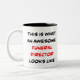 Caneca De Café Em Dois Tons diretor de funeral incrível