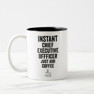 Caneca De Café Em Dois Tons Diretor Executivo Instantâneo Apenas adicione café
