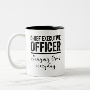 Caneca De Café Em Dois Tons Diretor Executivo Mudando Vidas Todos os Dias