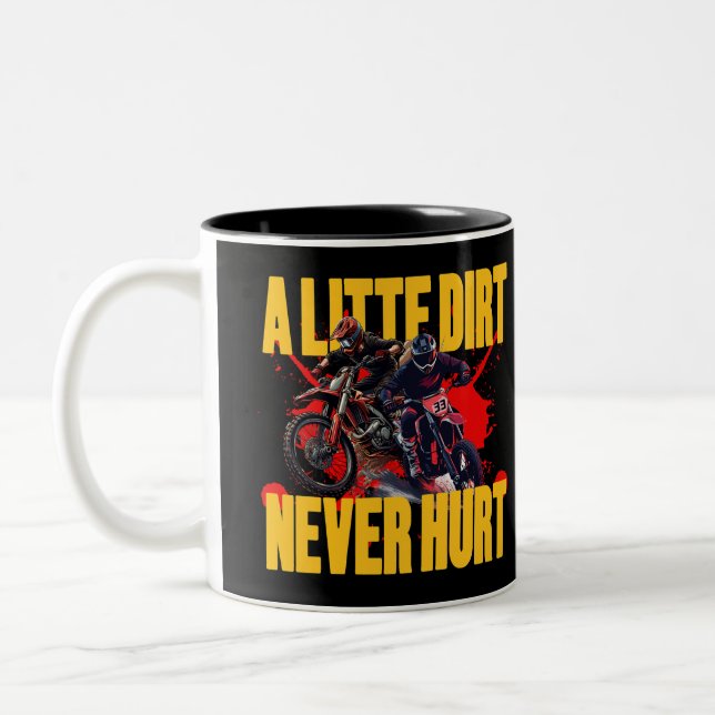 Caneca De Café Em Dois Tons Dirt Bike Vibes (Esquerda)