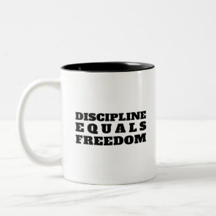 Caneca De Café Em Dois Tons Disciplina Igual à Liberdade - Jocko Willink