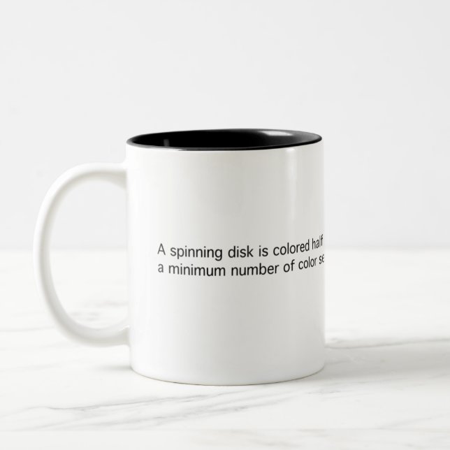 Caneca De Café Em Dois Tons Disco de giro preto/branco (Esquerda)