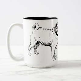 Caneca De Café Em Dois Tons Discos zero dados