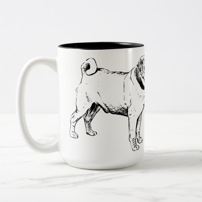 Caneca De Café Em Dois Tons Discos zero dados (Esquerda)