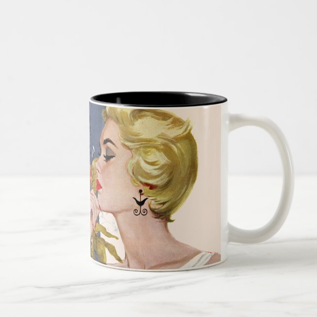 Caneca De Café Em Dois Tons Discussão do aniversário (Direita)