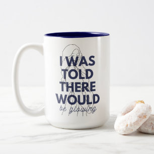 Caneca De Café Em Dois Tons Disseram-me que haveria Gravidez Engraçada.