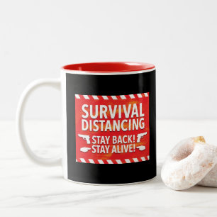 Caneca De Café Em Dois Tons Distância de Sobrevivência