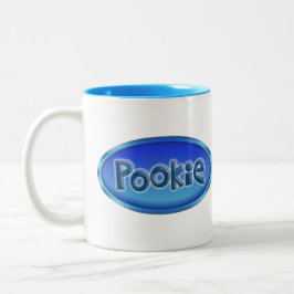 Caneca De Café Em Dois Tons Distintivo "POOKIE"
