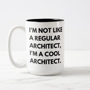 Caneca De Café Em Dois Tons Dito engraçado de arquiteto