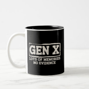 Caneca De Café Em Dois Tons Dito engraçado Sarcástico Geração X Muitas Memória