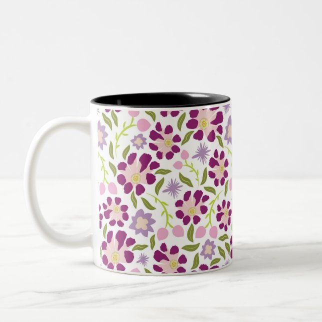 Caneca De Café Em Dois Tons Ditsy floral (Esquerda)