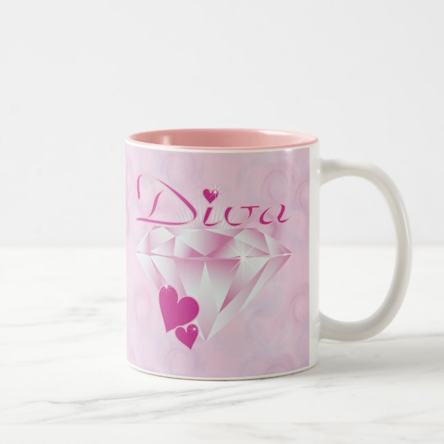 Caneca De Café Em Dois Tons Diva (Direita)