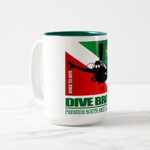Caneca De Café Em Dois Tons Dive Brasil DF2