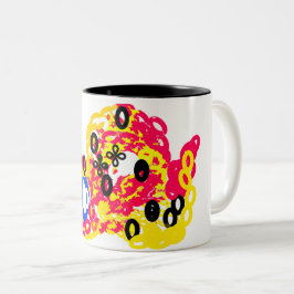 Caneca De Café Em Dois Tons Diversão de polvo de verão