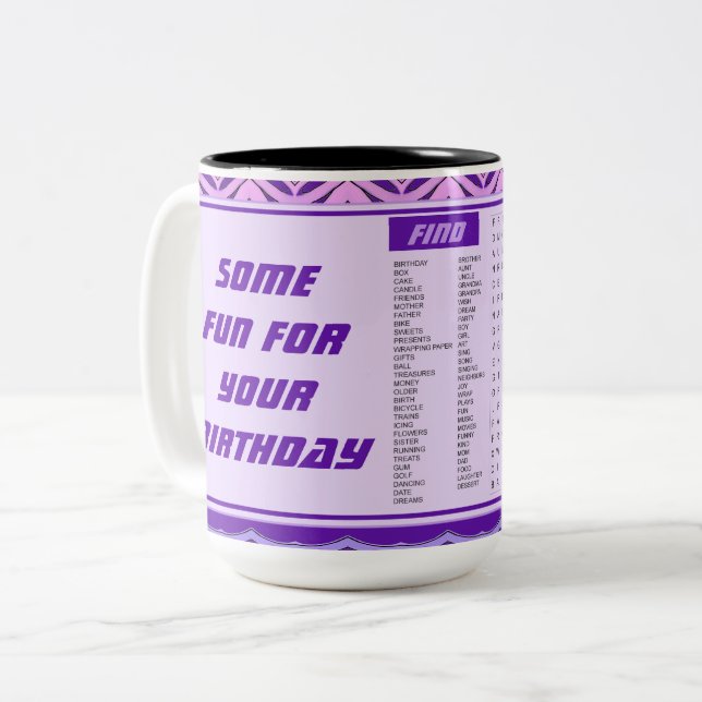 Caneca De Café Em Dois Tons Diversão Feliz Aniversário Mug (Frente Esquerda)