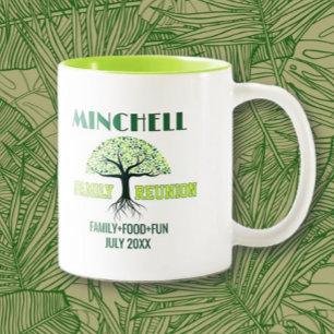 Caneca De Café Em Dois Tons Diversão! Reunião de família personalizada