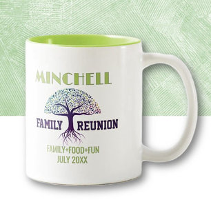 Caneca De Café Em Dois Tons Diversão! Reunião de família personalizada
