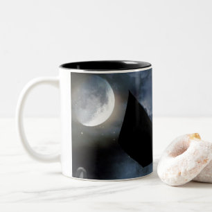Caneca De Café Em Dois Tons Divertido design assustador para o Halloween