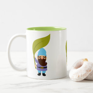 Caneca De Café Em Dois Tons Divertimento dos gnomos do jardim