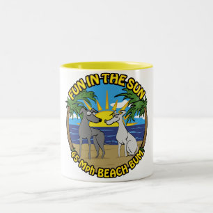 Caneca De Café Em Dois Tons DIVERTIMENTO em THE SUN VAGABUNDO da PRAIA de 45