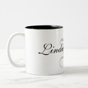 Caneca De Café Em Dois Tons DIY Personalizado Mug Monograma