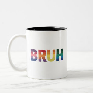 Caneca De Café Em Dois Tons Diz Meme Piada Divertida Cumprimento Irmão Orgulho