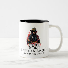 Caneca De Café Em Dois Tons Dizemos engraçados de bombeiro ou bombeiros