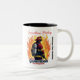Caneca De Café Em Dois Tons Dizendo engraçado de bombeiro voluntário