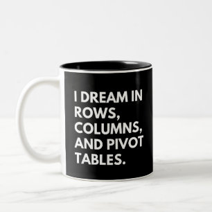 Caneca De Café Em Dois Tons Dizendo engraçado para Analista de Dados Colega de