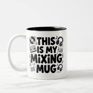 Caneca De Café Em Dois Tons DJ Mixing Mug | Funny Music Lover Coffee Cup