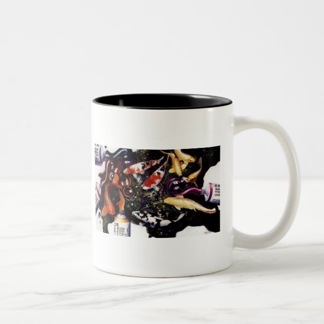 Caneca De Café Em Dois Tons Do "aguarela tímido dos peixes & da pintura da (Direita)