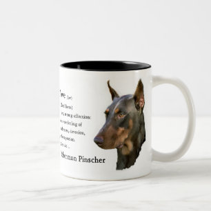 Caneca De Café Em Dois Tons Doberman Pinscher Gifts
