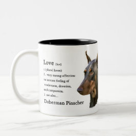 Caneca De Café Em Dois Tons Doberman Pinscher Gifts