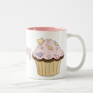Caneca De Café Em Dois Tons Doce Cupcakes Mug