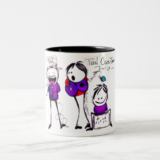 Caneca De Café Em Dois Tons DOCE das cidades geminadas - 2016 -