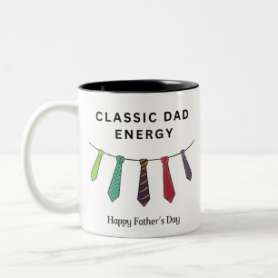Caneca De Café Em Dois Tons Doce de Dia de os pais de energia do Pai clássico