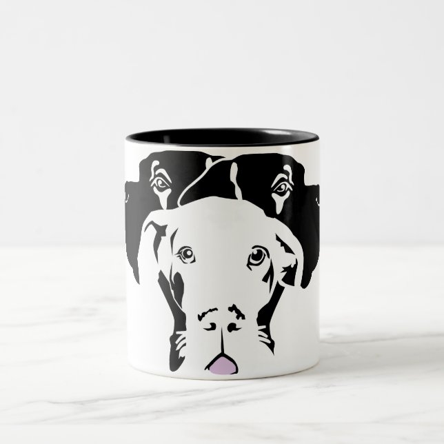 Caneca De Café Em Dois Tons Doce dogue branco (Centro)
