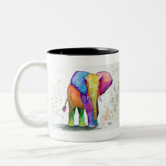 Caneca De Café Em Dois Tons doce elefante
