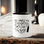 Caneca De Café Em Dois Tons Doces comerciais para Dia de as Bruxas engraçado d<br><div class="desc">Troque os doces por sorvetes com o nosso Dia de as Bruxas engraçado "Trade Candy for Wine", Mug de Café de Duas Toneladas! Esta caneca brincalhona apresenta um design na moda preto e branco com uma frase humorística em tipografia ousada, perfeita para adicionar uma reviravolta adulta às suas celebrações de...</div>