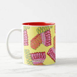 Caneca De Café Em Dois Tons Doces de Natal com Banda Fashiada