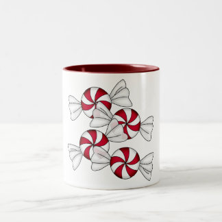 Caneca De Café Em Dois Tons Doces de Peppermint