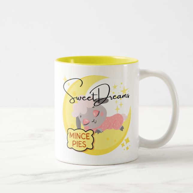 Caneca De Café Em Dois Tons Doces sonhos e tartes (Direita)
