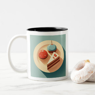 Caneca De Café Em Dois Tons Doces tentações