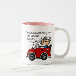 Caneca De Café Em Dois Tons Doença Humorística Do Carro