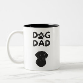 Caneca De Café Em Dois Tons  Dog Dad T-shirt | Funny Pet Lovers Tee 